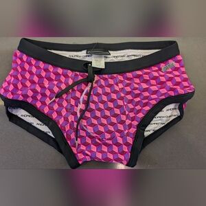 Andrew Christian Vibrant Pink Geometric Swim Bottom